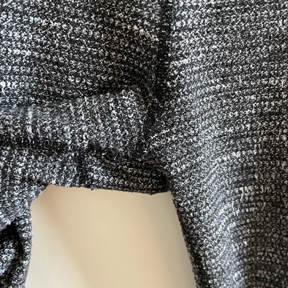 Skinny Groove Pant II *Full-On Luon (Roll Down) Coco Pique Black White Size 4 - Picture 5 of 8